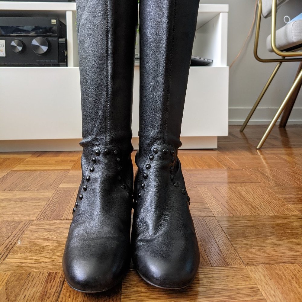 Like New Coach Block Heel Knee-high Boots